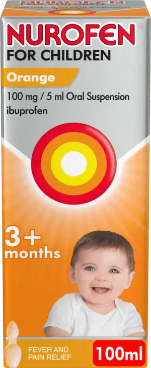 Nurofen for Children Orange 100mg/5ml Oral Suspension Spoon 100ml