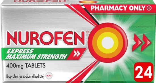 Nurofen Express Maximum Strength 400mg Tablets​ 24 Tablets