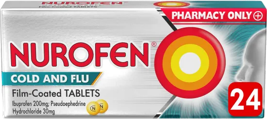 Nurofen Cold & Flu Film-Coated Tablets 24 Tablets