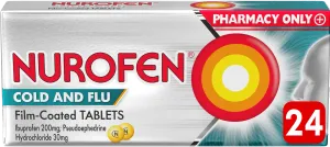 Nurofen Cold & Flu Film-Coated Tablets 24 Tablets