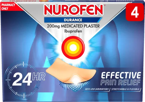Nurofen Durance 200mg Medicated Plasters​ 4 Plasters